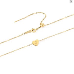 Personalized Bridesmaid Anklet Gift Set, Gold Heart Initial Anklet, Custom Name Jewelry Pouch, Bridal Party Gift, Wedding Favor