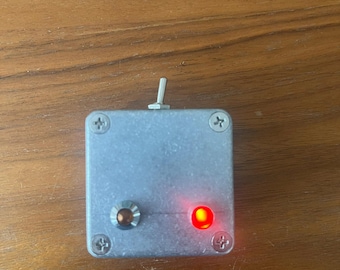 2 light Custom Message! aluminum box, 2 led lights, cr2032 battery, metal toggle switch. vertical or horizontal orientation for lights!