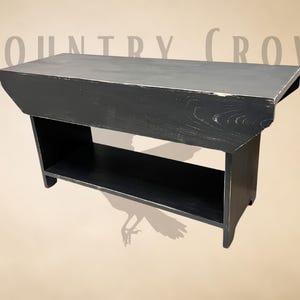 Handcrafted Solid Pine Entryway Bench: 36&#39;&#39; Farmhouse Shoe Storage