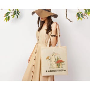 Garten Vibes Tasche, Gartentasche für Sie, Gärtner Geschenktasche, Pflanzen Tasche, Geschenk für Sie, Gärtnerin Tasche, Pflanzen Tasche, Canvas Tasche