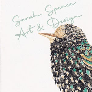 European Starling Watercolor Art Print / Giclée Starling Art / Watercolor Bird Wall Art / European Starling Wall Decor / Bird Watercolor