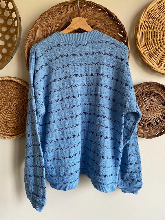 Vintage Blue Sweater- Basic Editions - image 2