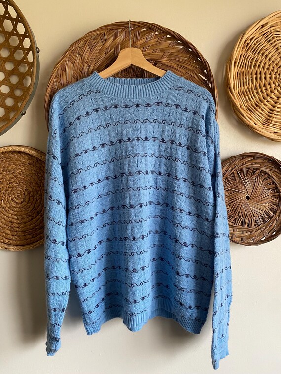 Vintage Blue Sweater- Basic Editions - image 1