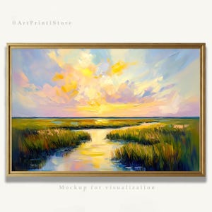 Marsh Art Print Charleston Lowcountry Landscape Painting Southern Oil Artwork Coastal Nature Wall Decor