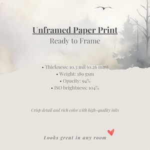 Unframed Paper Print Ready to Frame