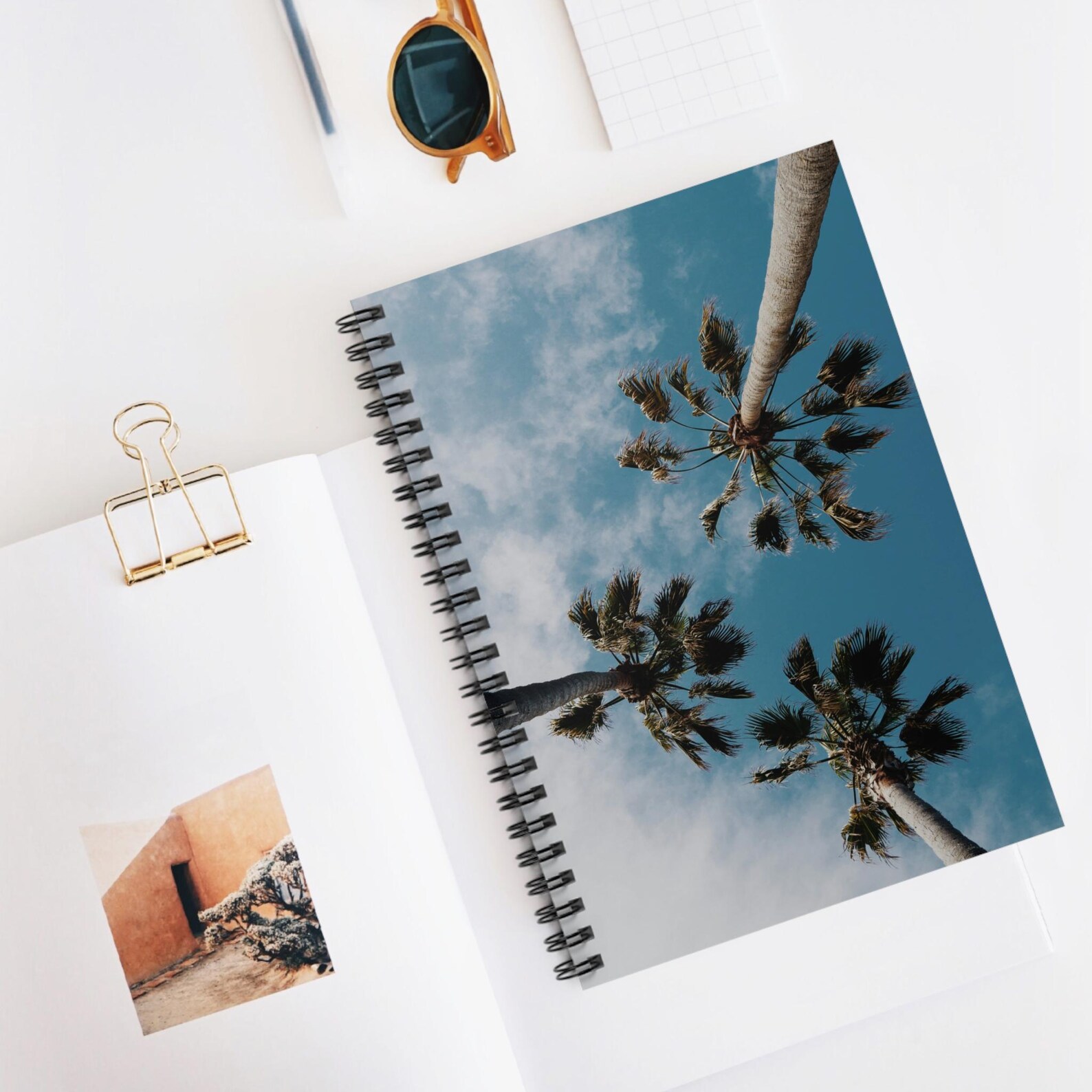 Tropical Palm Tree Beach Vibe Journal Notebook, Ruled Line, Notepad ...