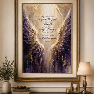 Jesaja 40:31 Flügel wie Adler Kunst, christliche Schrift druckbare (digitaler Download)