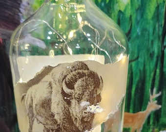 Buffalo Trace Lighted Kentucky Bourbon Whiskey Bottle