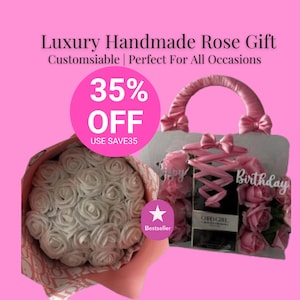 Rosen Blumenstrauß Geschenktasche - Forever Flower Geldbörse für besondere Anlässe, romantisches Geschenk für Frau, Freundin oder Brautjungfern