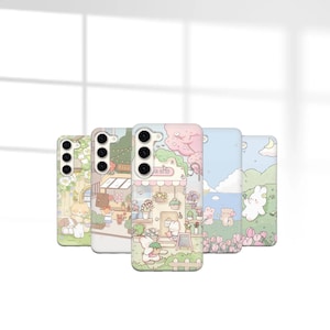 Korean phone case Cute Kawaii cover fit for Samsung S25 S24 S23 S22 S21 Plus Ultra FE S10 Galaxy Note 20 A15 A16 A55 A56 A14 A25 A24 A05