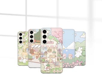 Koreaanse telefoon case Leuke Kawaii cover fit voor Samsung S25 S24 S23 S22 S21 Plus Ultra FE S10 Galaxy Note 20 A15 A16 A55 A56 A14 A25 A24 A05