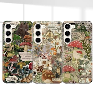 Cottagecore Phone case Nature Scrapbook cover fit for Samsung S25 S24 S23 S22 S21 Plus Ultra FE S10 Galaxy Note 20 A15 A16 A55 A56 A14 A25