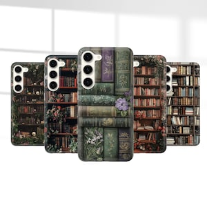 Bookish Phone Case Vintage Floral cover fit for Samsung S25 S24 S23 S22 S21 Plus Ultra FE S10 Galaxy Note 20 A15 A16 A55 A56 A14 A25 A24 A05