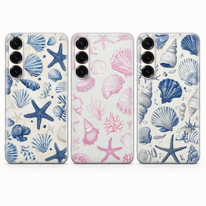 Seashell Phone case Starfish Pattern cover fit for Samsung S25 S24 S23 S22 S21 Plus Ultra FE S10 Galaxy Note 20 A15 A16 A55 A56 A14 A25 A05
