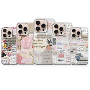 Etui na telefon z motywującym powiedzeniem i pozytywnym cytatem, z motywem uważności, do iPhone'a 17 Pro Max, 16e, 15, 14, 12, Samsunga S25Ultra, S24 FE, A56, Pixela 10XL