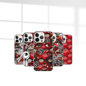 Creepy Eyes Phone Case - Horror Grunge Art Cover for iPhone 16e, 15, 14, 13, 12, 11, Google Pixel 9 Pro,8, 7A,Samsung S25 edge,S24FE,A71,A36