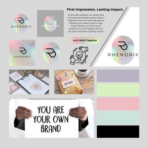DELUXE Custom Branding Kit - Business Logo - Brand Mood Board - Social Media Posts - Graphic Design