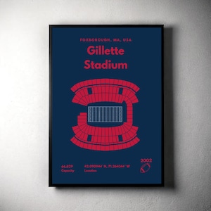 Gillette Stadium - New England Patriots - Minimalist Football Art (Digital Download)