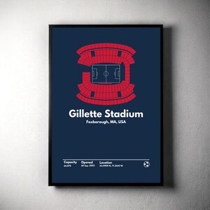 Gillette Stadium Minimalist Print: New England Revolution Soccer Poster (Digital Download)