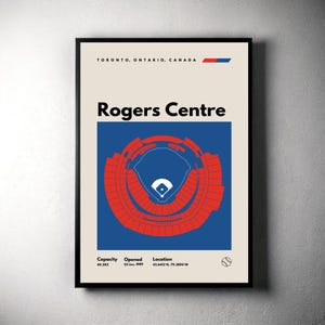 Toronto Blue Jays Poster: Rogers Centre Stadium, Minimalist Wall Art (Digital Download)