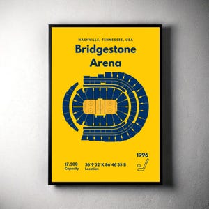 Bridgestone Arena Hockey Poster: Nashville Predators Print (Digital Download)