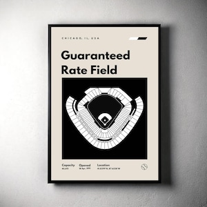 Chicago White Sox Poster, garantierte Rate Felddruck, MLB Poster, Mitte des Jahrhunderts moderne Wandkunst, Baseball Fan Geschenk, Sport Schlafzimmer Poster