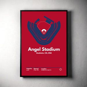 Angel Stadium Poster: Mid-Century Modern Baseball Art (Digital Download)