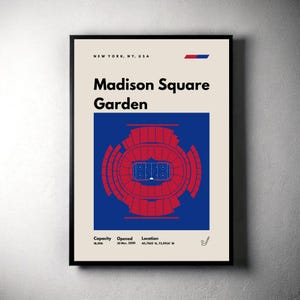 Madison Square Garden Print: Mid Century Modern Hockey Poster (Digital Download)