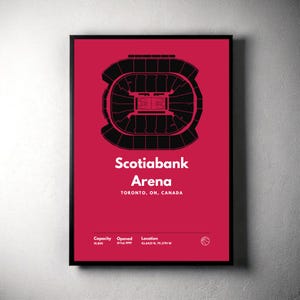 Toronto Raptors Poster, Scotiabank Arena Stadium Print, Mid Century Modern Basketball Posters, Sport Bedroom Art, Minimalist Office Wall Art