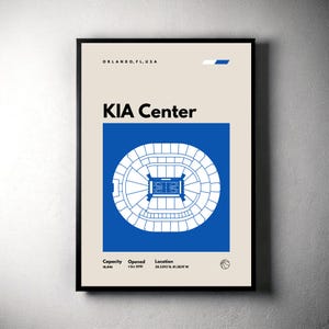 Kia Center Print: Orlando Magic Stadium, Mid-Century Modern (Digital Download)