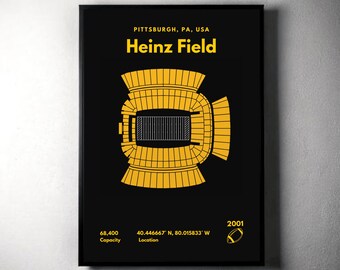Impresión artística del estadio Heinz Field de los Pittsburgh Steelers (descarga digital)