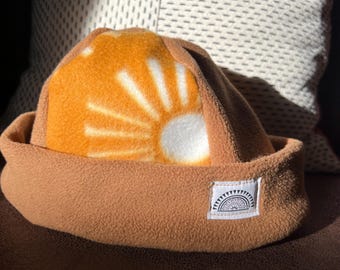 Teeny Fleece Beanie - Sunshine 2 Tone