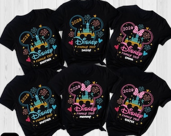 Custom Disneyworld Family Trip Shirt, Disney Family Vacation Shirt, Disney Custom Minnie & Mickey Shirt, 2026 Personalized Family Matching