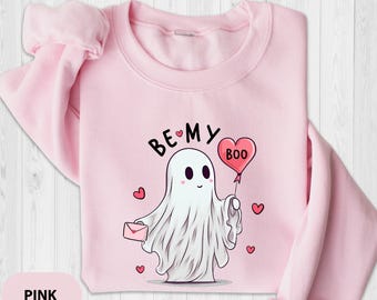 Be My Boo Sweatshirt, Ghost Sweater, Valentines Day Shirt, XOXO Sweatshirt, Heart Sweatshirt, Women Valentines Day Sweater, Valentines Gift