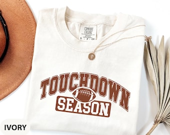 Comfort Colors® Touchdown Season Shirt, Football Mom Gift, Football Game Day Tee, Football Lover Shirt, Football Season, Fall Football Shirt