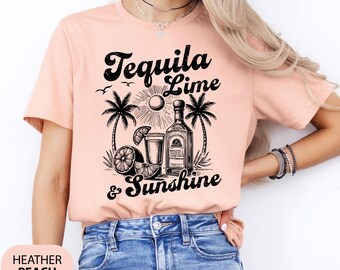 Tequila Lime Sunshine Shirt: Funny Adult Humor Drinking Gift