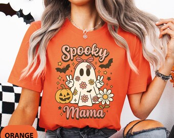 Coquette Spooky Mama Shirt: Halloween Ghost Mom Tee