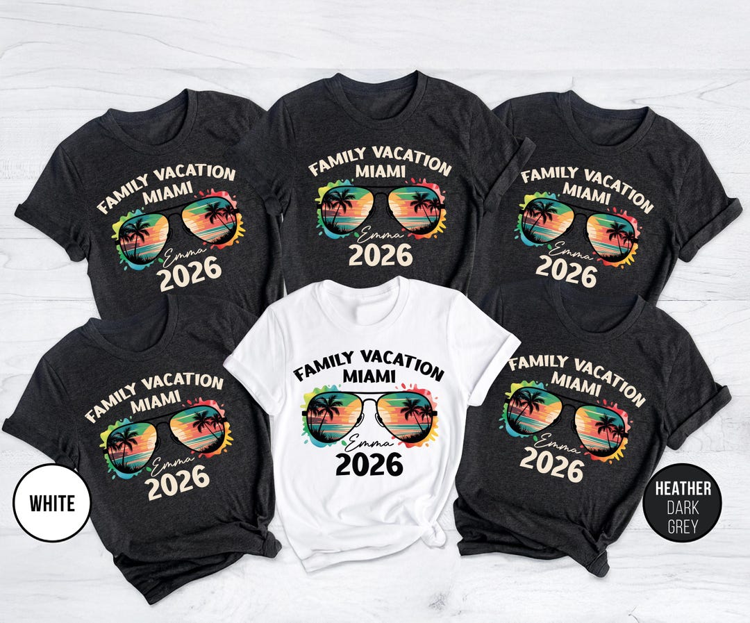 Personalized Family Vacation 2026 Shirt, Custom Vacation Shirts, Family ...