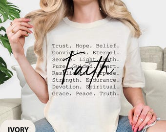 Comfort Colors Faith T-Shirt: Christian Inspirational Tee