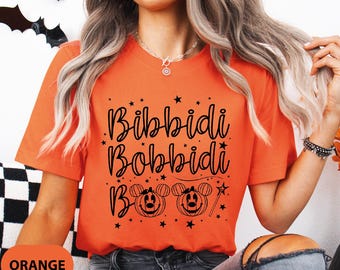Bibbidi Bobbidi Boo Halloween Shirt, Halloween Shirt, Cute Disney Vacation Shirts, Pumpkin Disney Halloween Shirt, Funny Halloween Shirt