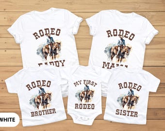 My First Rodeo Birthday Shirt: Western Cowboy Outfit