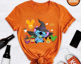Disney Halloween Stitch Shirt, Horror Stitch Tee, Kids Stitch Tee, Disney Halloween Shirt, Spooky Season Shirt, Disney Halloween Party Tee