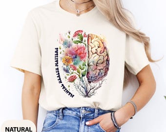 Mental Health Matters, Mental Health Shirt, School Psychologist Shirt, Inspirational Shirts, Mental Health Awareness Tee, Cute Brain Shirt
