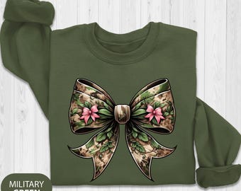Camo Bow Sweatshirt: Coquette Duck Hunting Shirt
