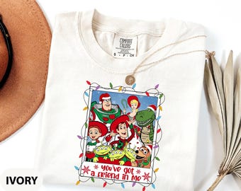 Comfort Colors® Disney Toy Story Merry Christmas Shirt, You' ve Got a Friend in Me Christmas Shirt, Disney Christmas Shirt, Christmas Tee
