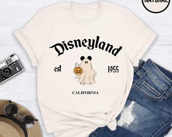 Retro Disneyland Halloween Shirt: Mickey Ghost Est 1955