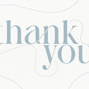 Blue Themed Thank You Card