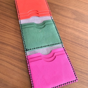Wallet card holder. Leather