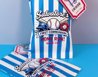 Sacos de batata frita personalizados com qualquer tema para lembrancinhas de festa infantil.