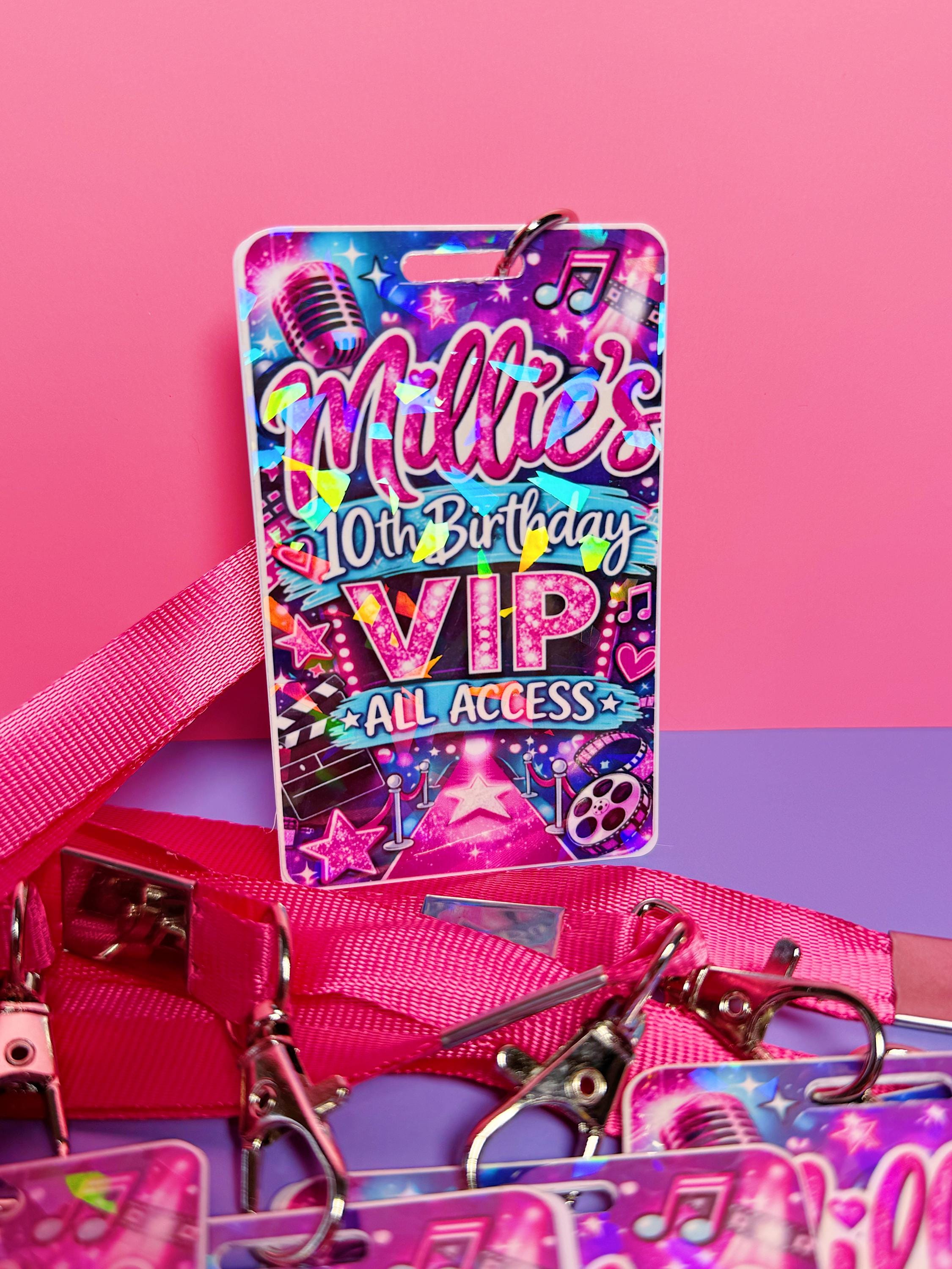 Custom Personalized Printed VIP Lanyards for Kids Party Favors - Etsy